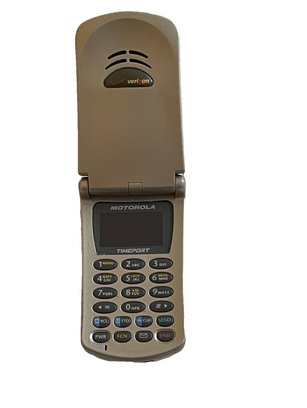 Motorola TIMEPORT P8767 Silver Vtg Flip Cell Phone Collectable AS IS Untested